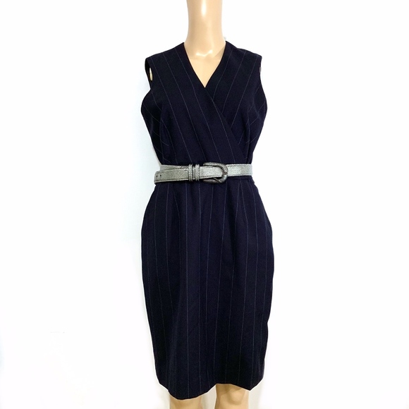 Lauren Ralph Lauren Dresses & Skirts - Ralph Lauren Navy Blue Pin-stripe Dress